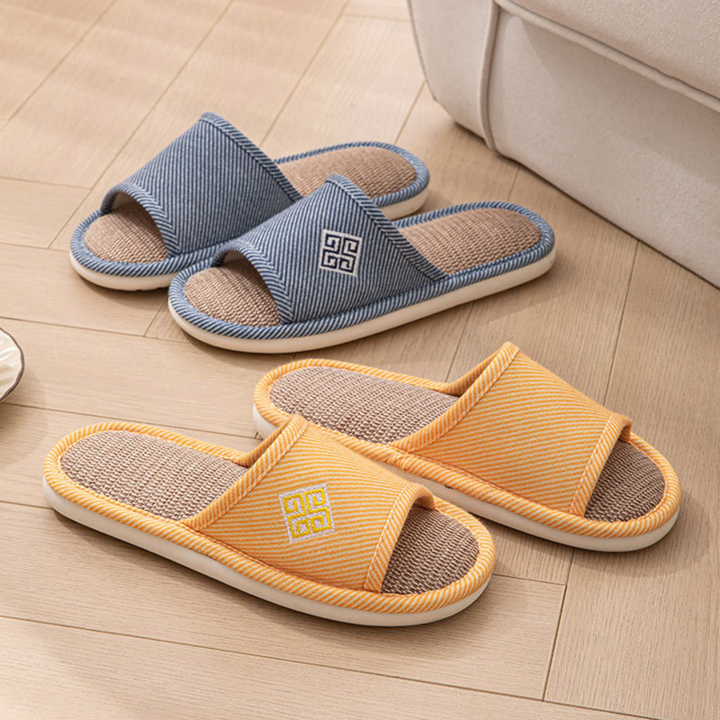 Linen Roller Blind - Linen Women Slippers Home Open-Toe Casual