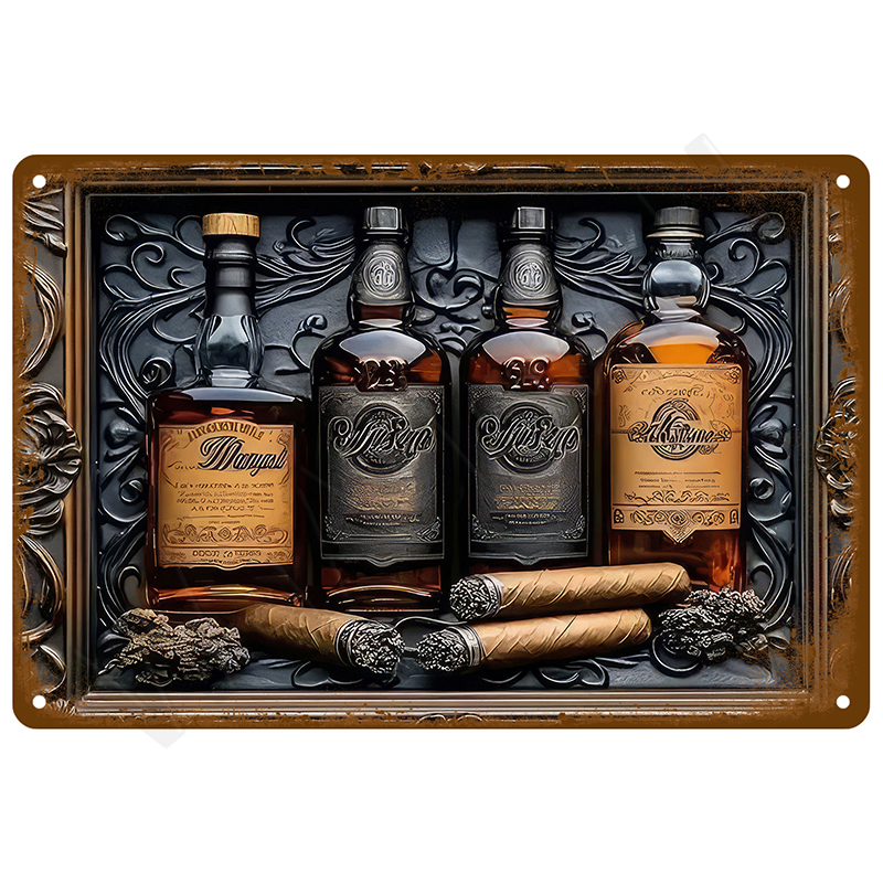 Interior Design Of House - Vintage Bar Metal Signs Bathroom House