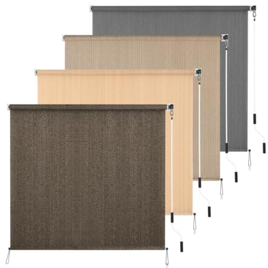 Linen Roller Blind - Outdoor Roller Shade 6' W x