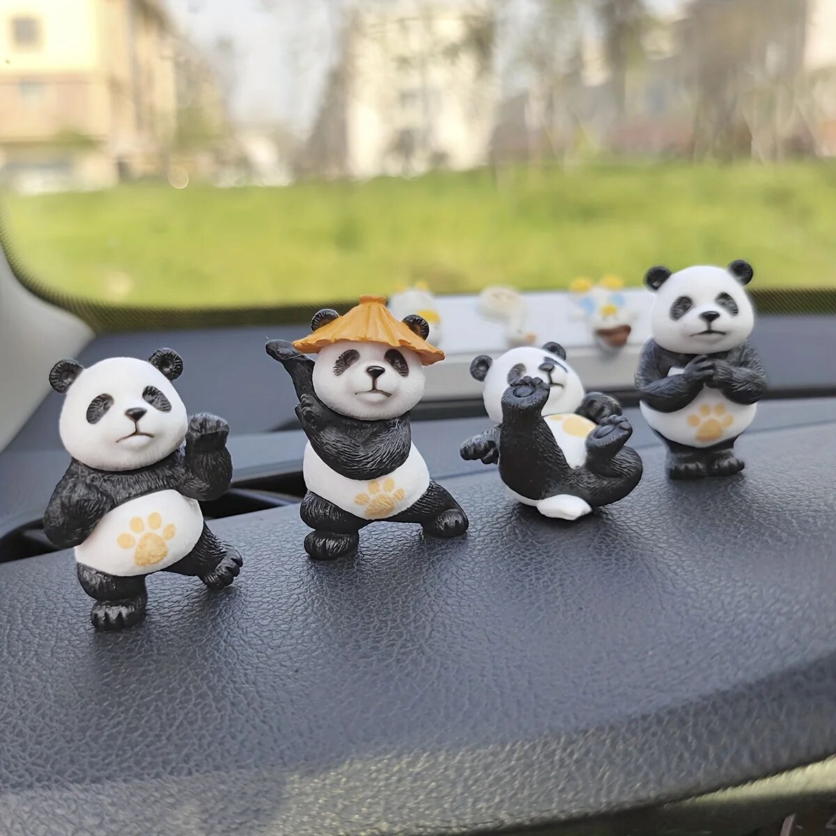 Interior Design Years - 4pcs/set Panda Design Car Ornaments Car