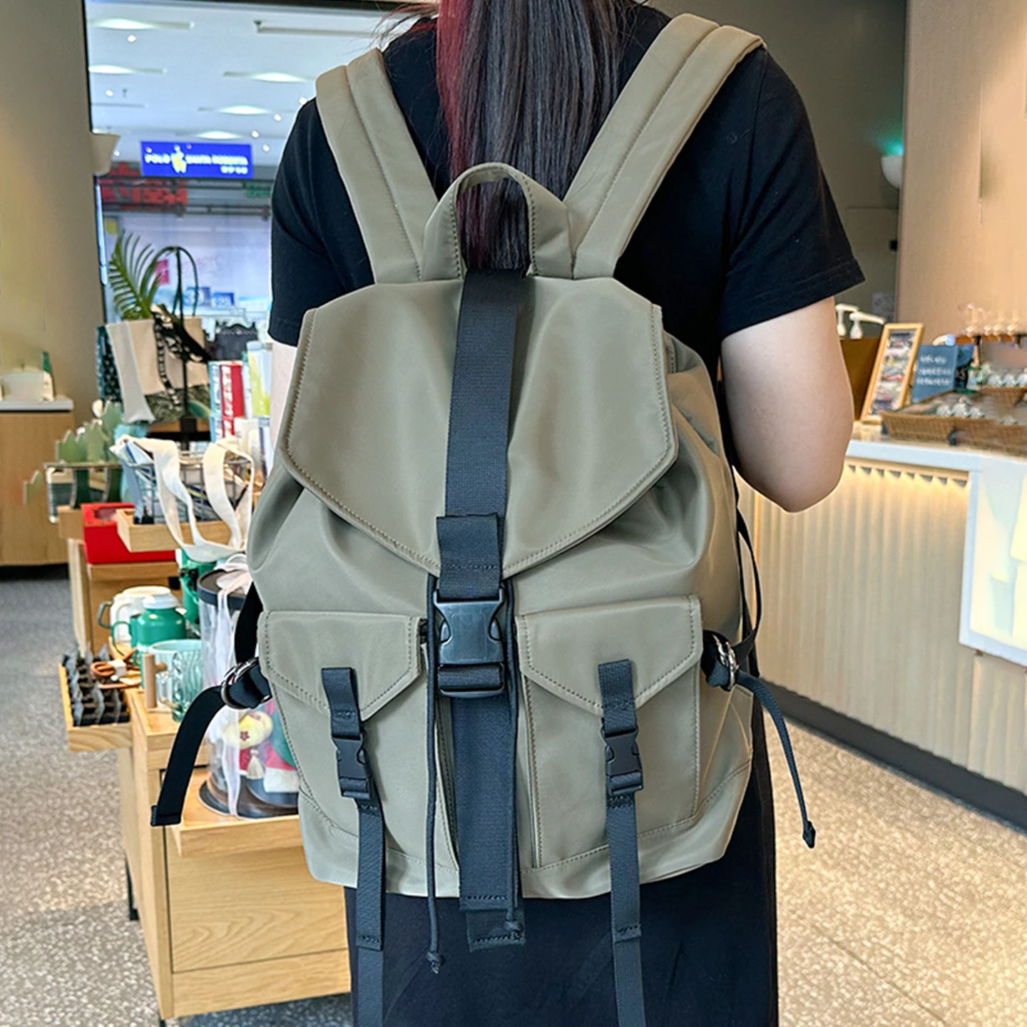 Interior Design University - Large Capacity Solid Color Backpack Oxford