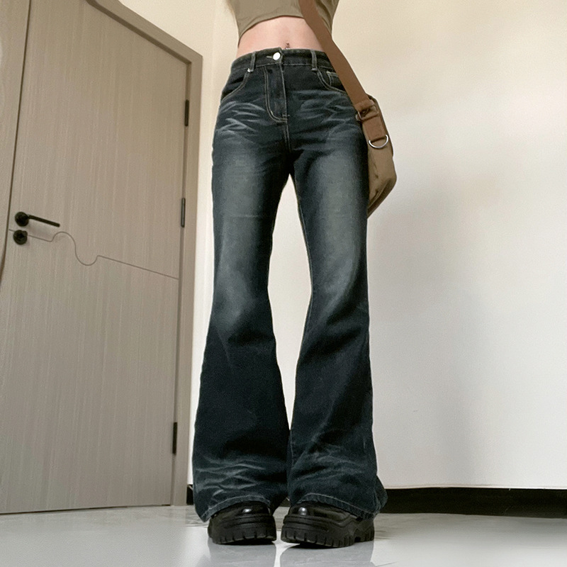 Y2K Bell Bottom Jeans for Wome - Linen Roller Blind avis et prix