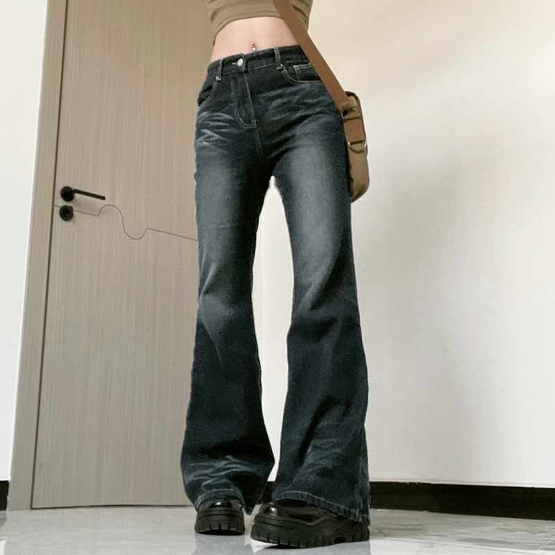 Y2K Bell Bottom Jeans for Wome - Linen Roller Blind avis et prix