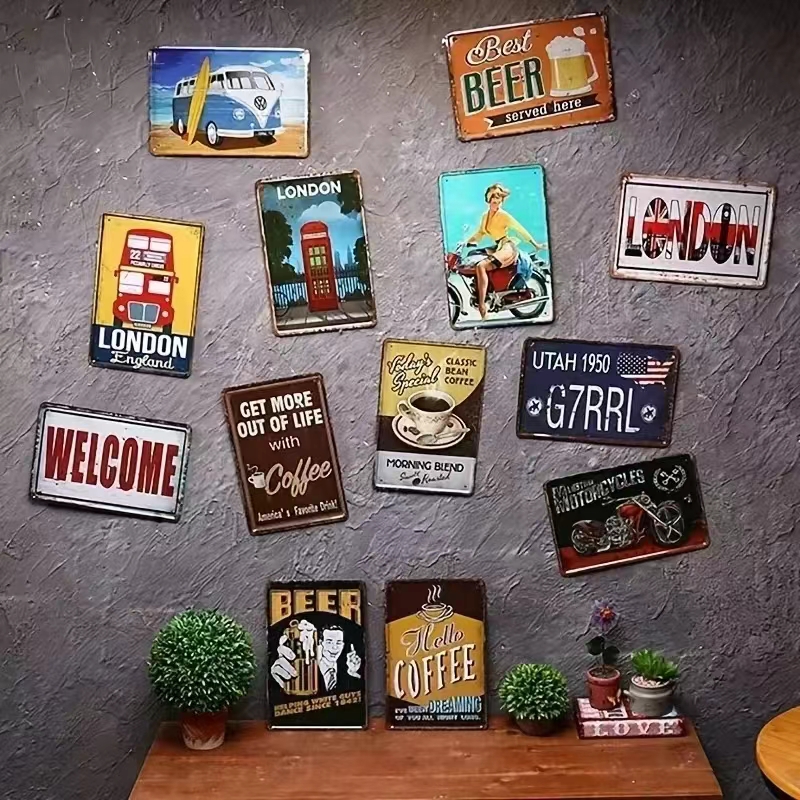 Retro Tin Sign Vintage Metal S - Interior Design Of House avis et prix