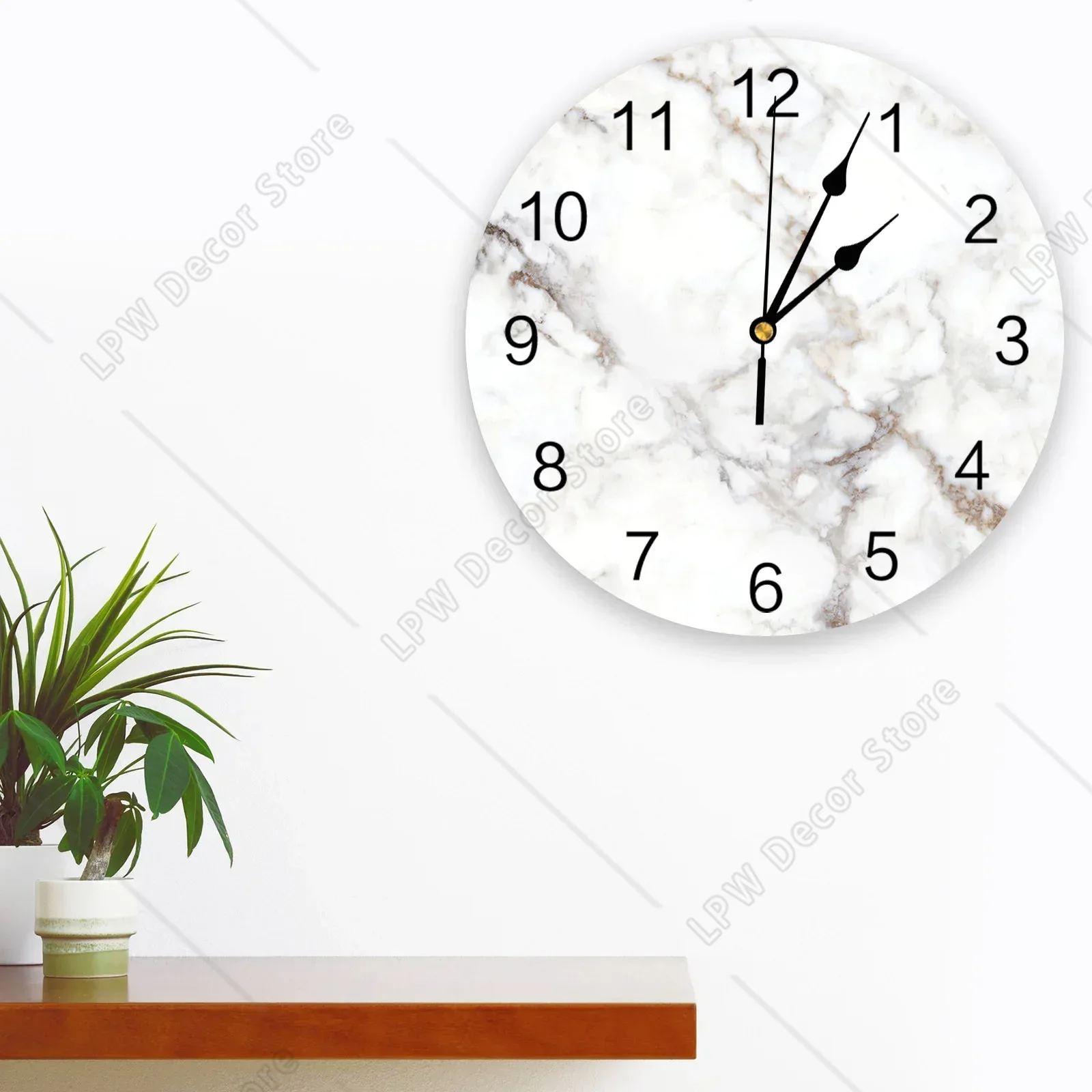 Marble Agate Wall Clock Modern - Interior Design Kitchen And Living Room avis et prix