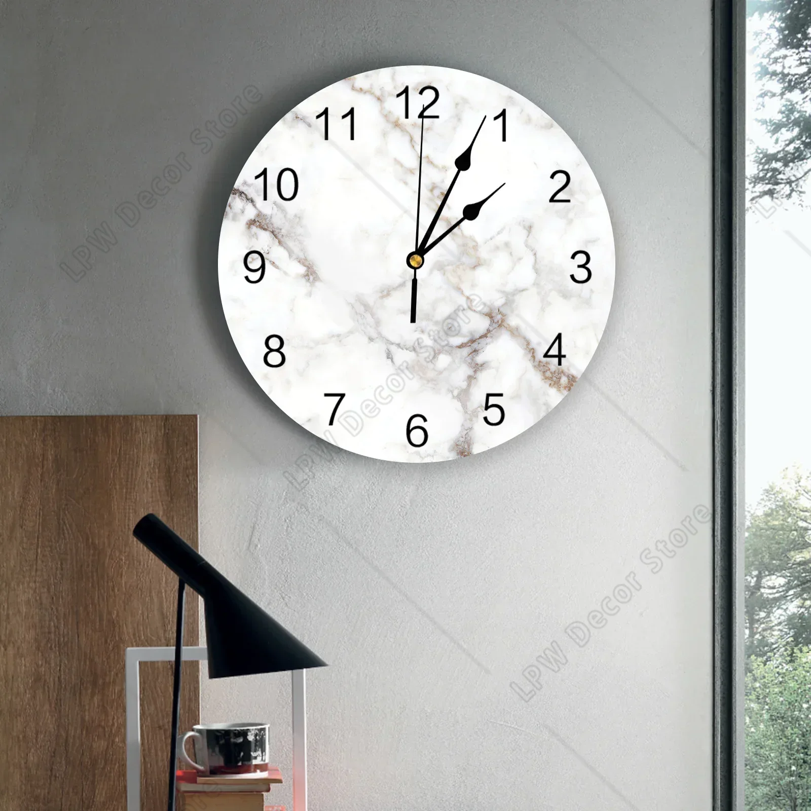 Marble Agate Wall Clock Modern - Interior Design Kitchen And Living Room avis et prix