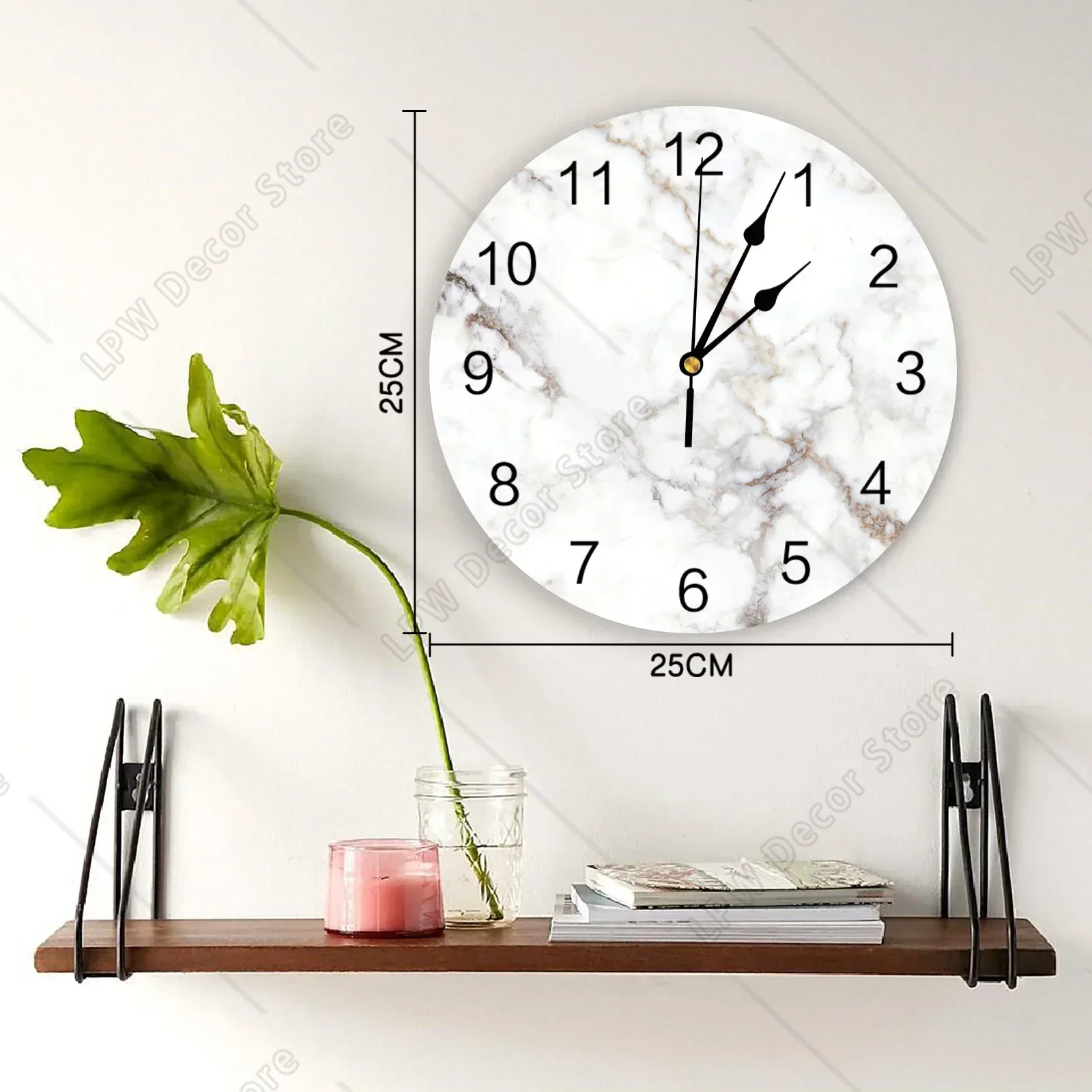 Marble Agate Wall Clock Modern - Interior Design Kitchen And Living Room avis et prix