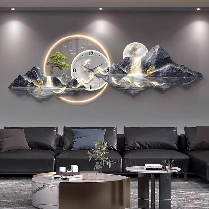 Luxury Light Wall clock Living - Interior Design Kitchen And Living Room avis et prix