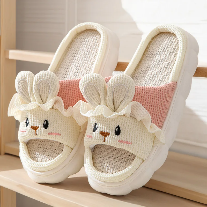 Cute Rabbit Slippers For Women - Linen Roller Blind avis et prix