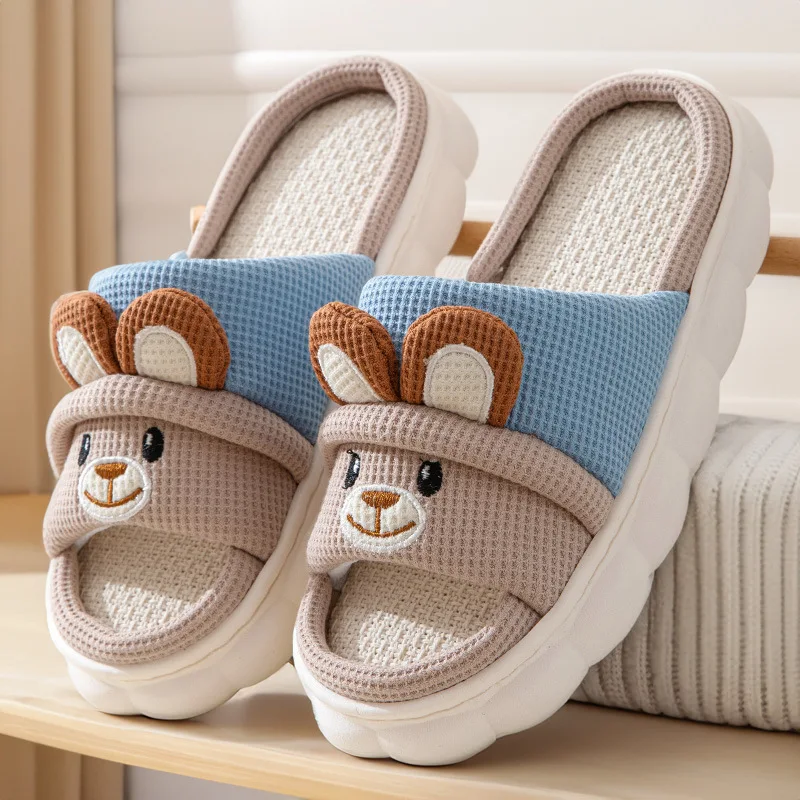 Cute Rabbit Slippers For Women - Linen Roller Blind avis et prix