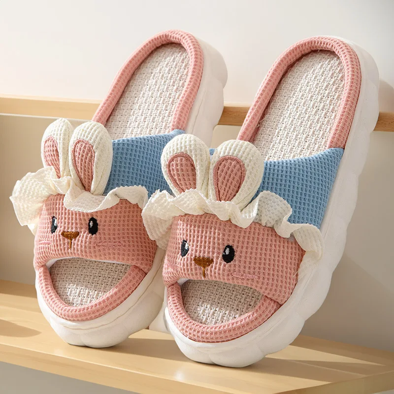 Cute Rabbit Slippers For Women - Linen Roller Blind avis et prix