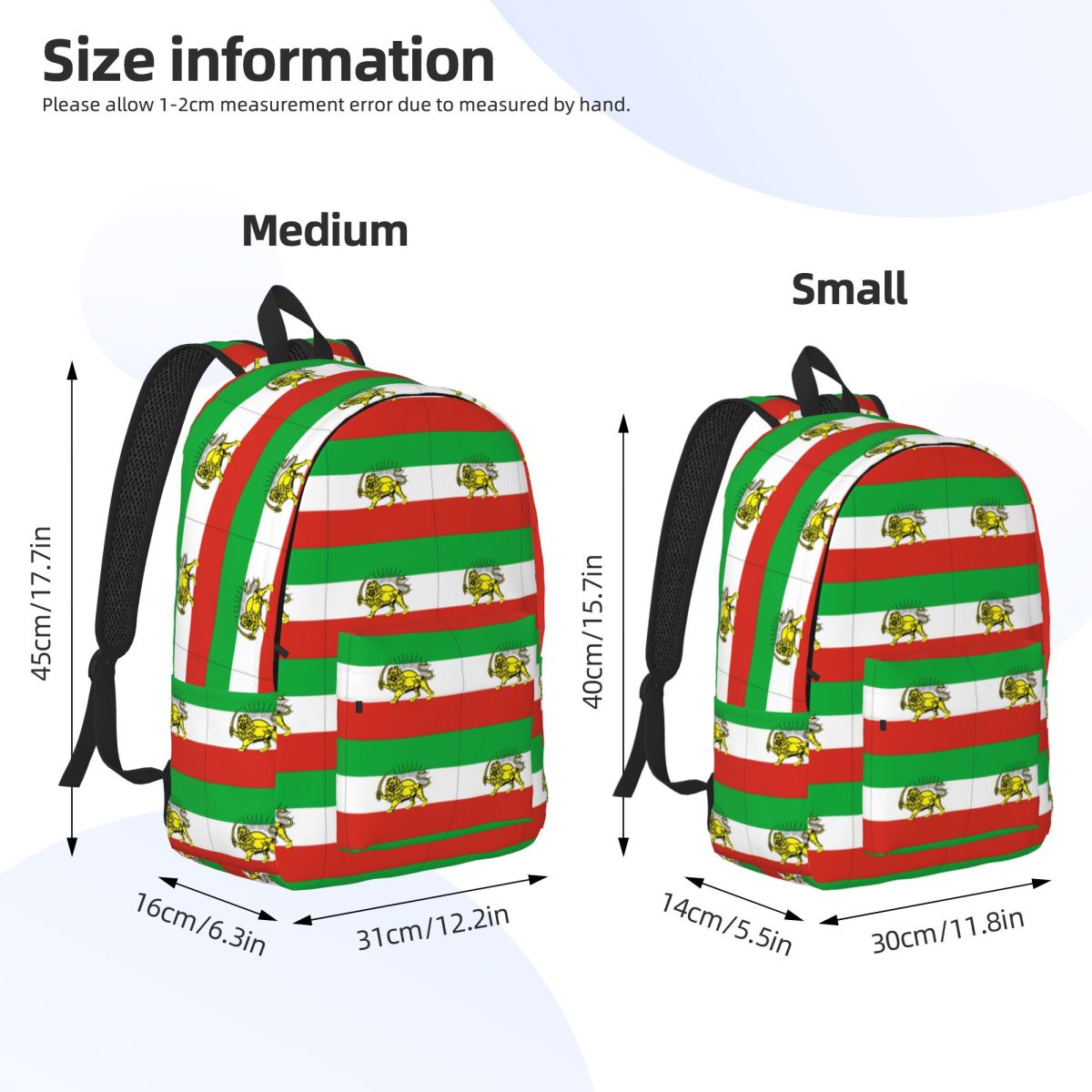 Iran Flag Backpack Make Iran G - Interior Design University avis et prix