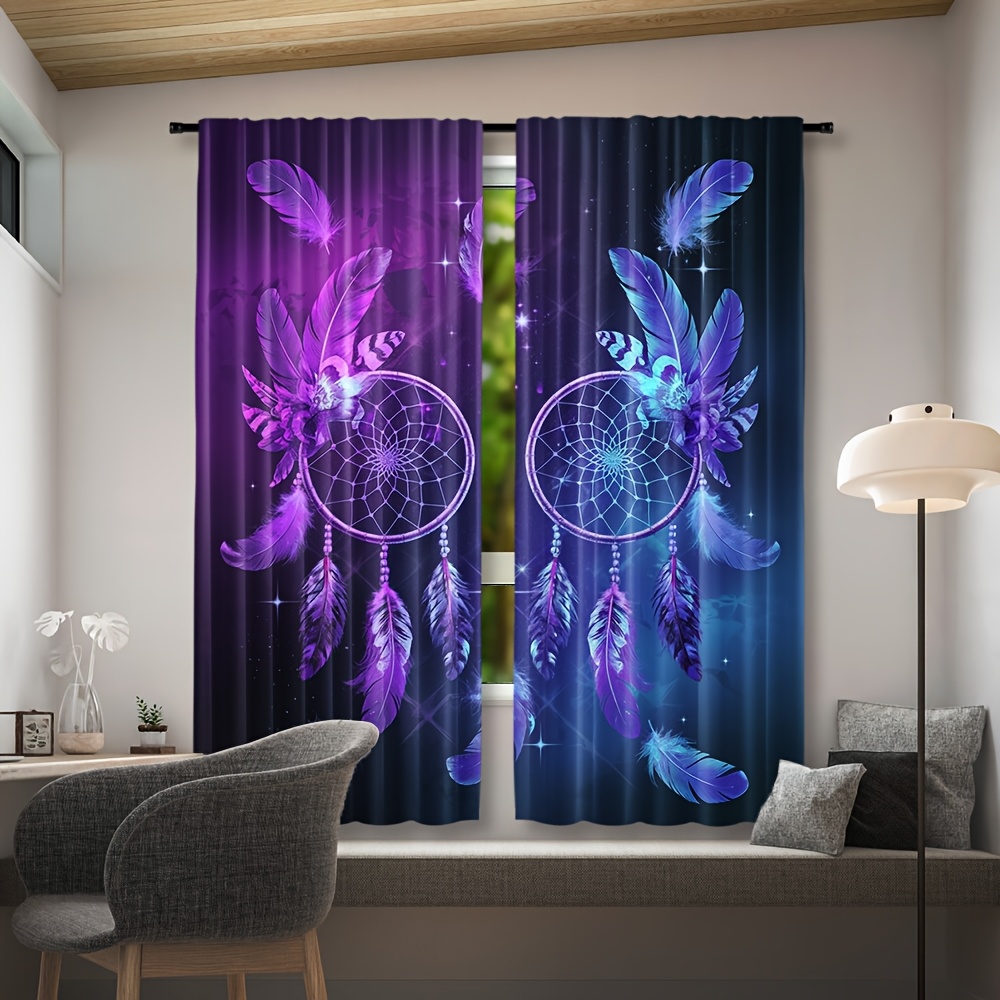 Purple Dreamcatcher Curtains F - Interior Design Of Cafe avis et prix