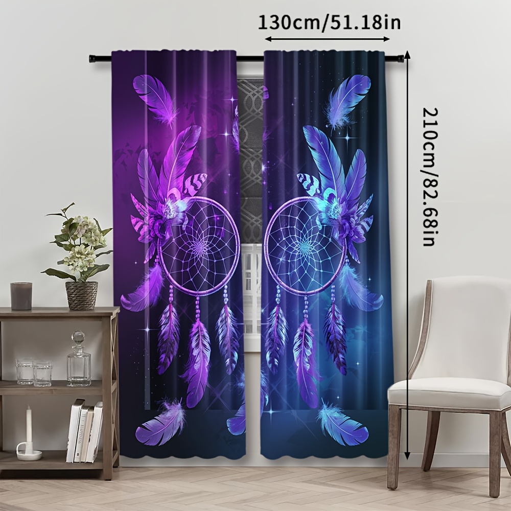 Purple Dreamcatcher Curtains F - Interior Design Of Cafe avis et prix