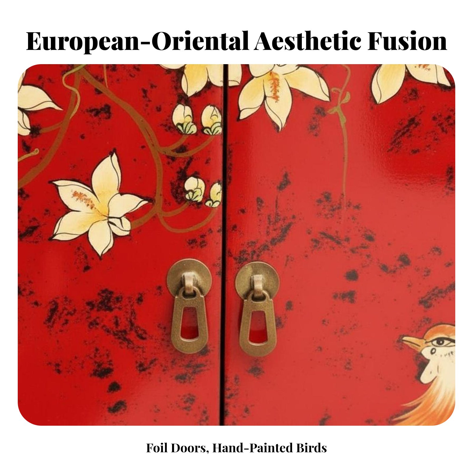 Hand-Painted 2-Door Cabinet Eu - Interior Design Usa avis et prix
