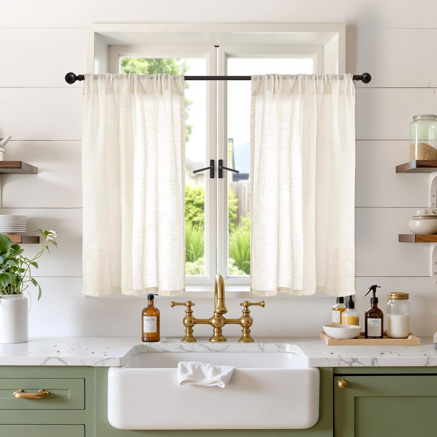 Linen Kitchen Curtains 30 Inch - Linen Roller Blind avis et prix
