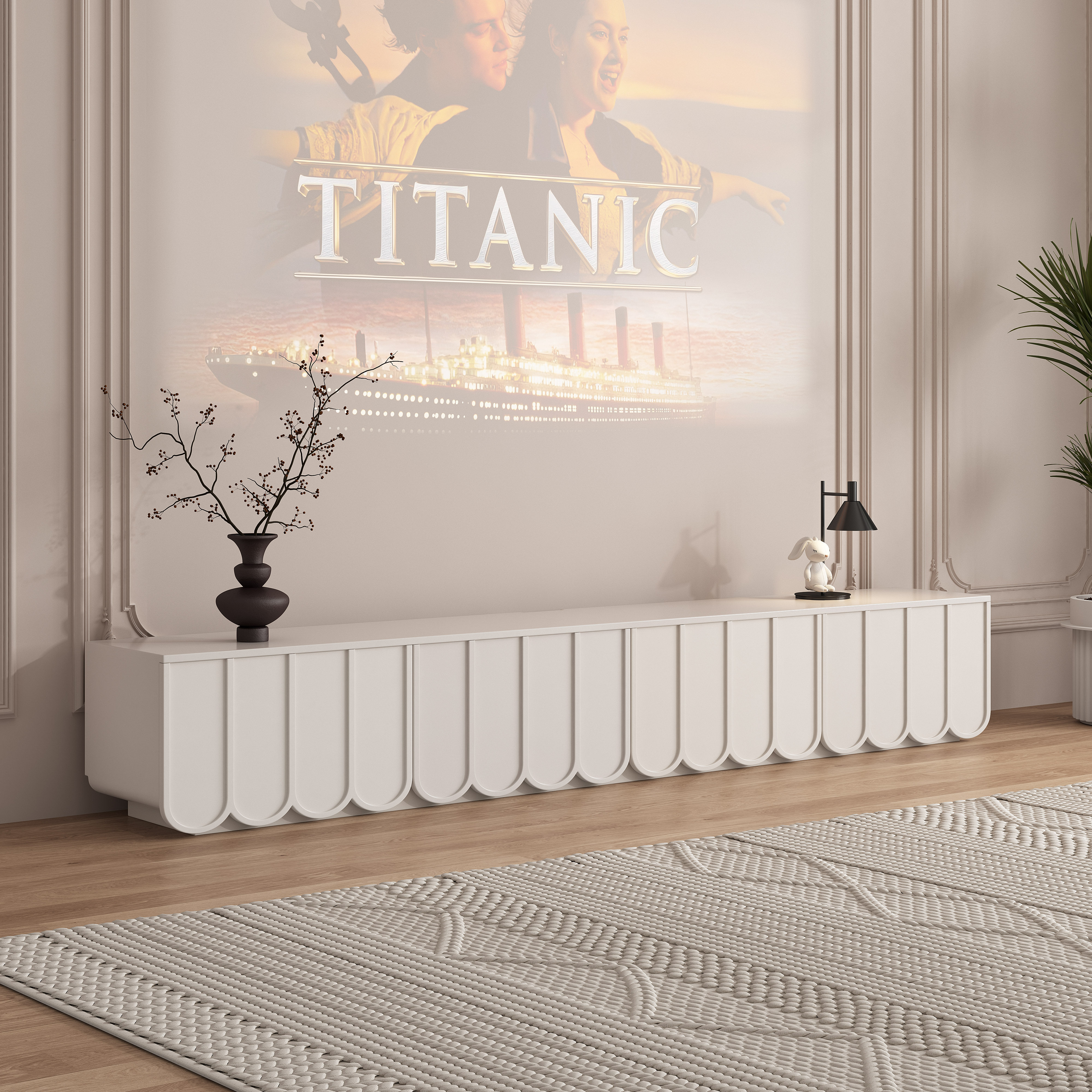 Design Modern Tv Cabinet Inter - Interior Design White And Wood avis et prix