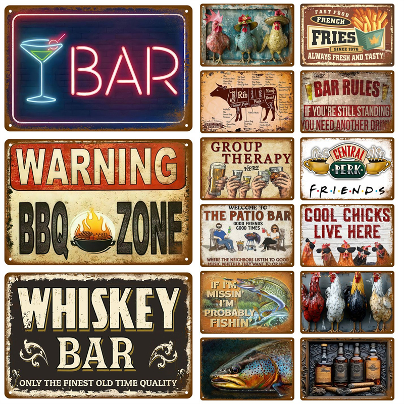 Vintage Bar Metal Signs Bathro - Interior Design Of House avis et prix