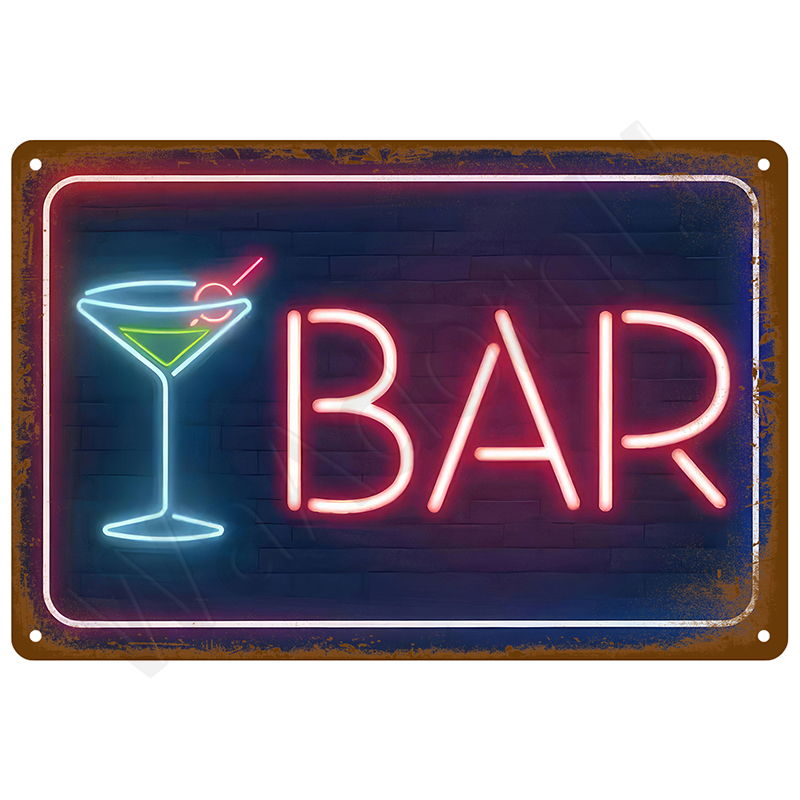 Vintage Bar Metal Signs Bathro - Interior Design Of House avis et prix