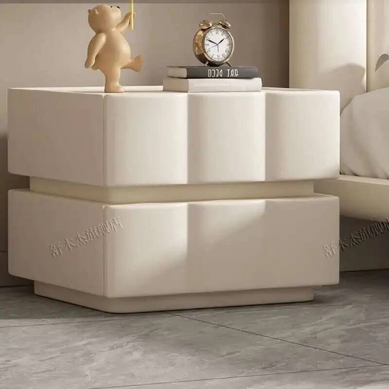 White Cabinet Storage Nightsta - Interior Design White And Wood avis et prix