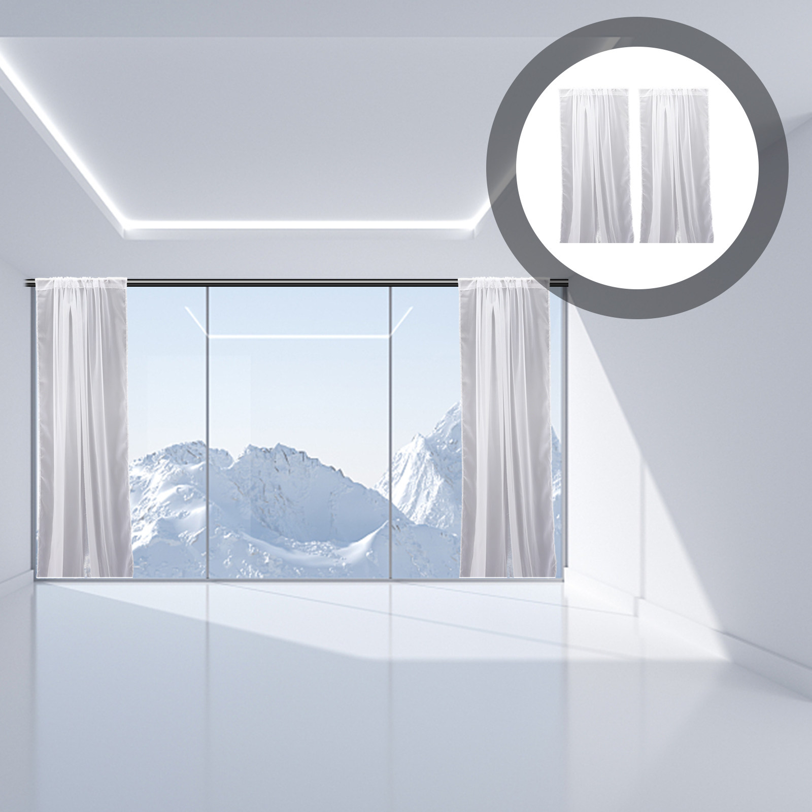 2Pcs Window Curtain Sheer Curt - Interior Design Usa avis et prix