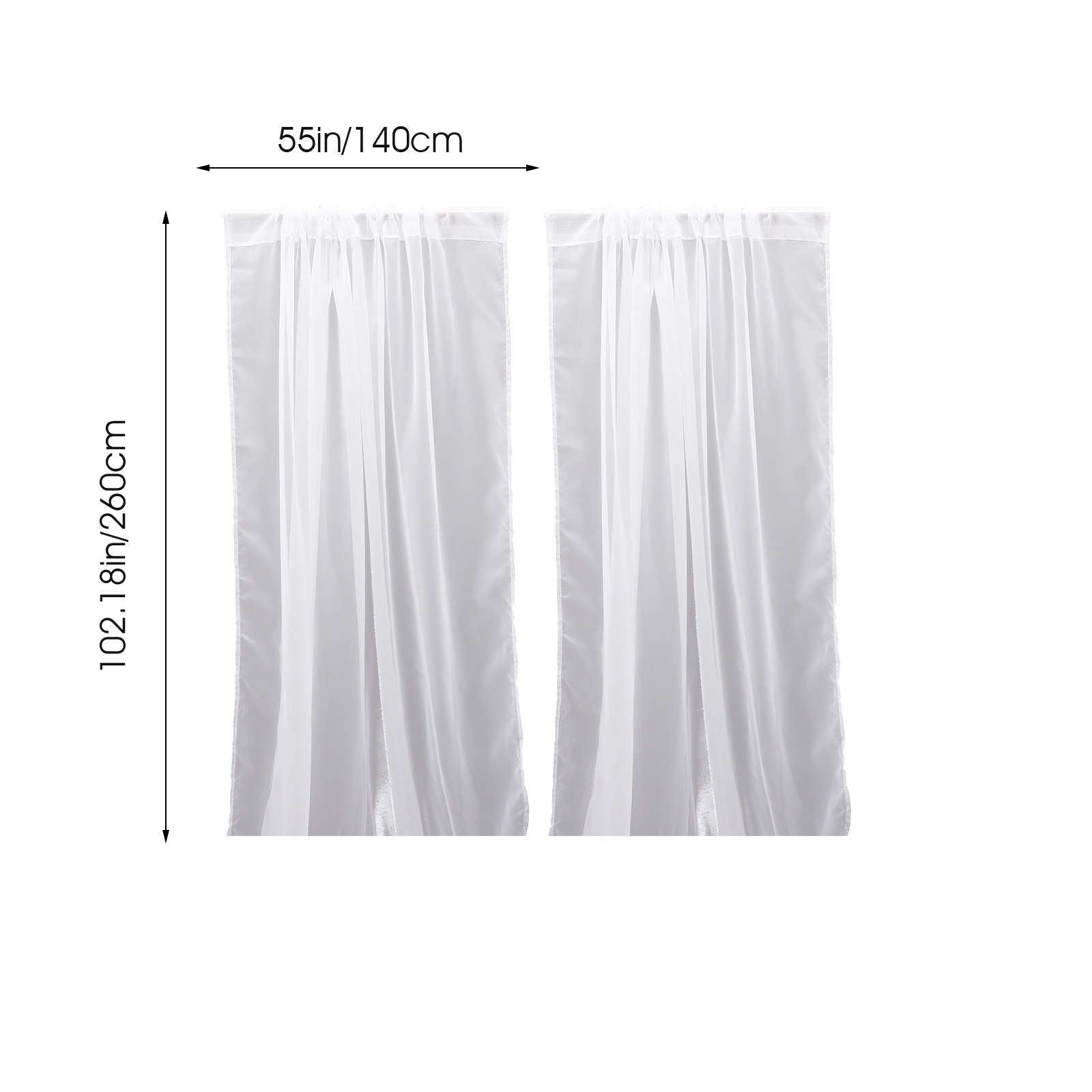 2Pcs Window Curtain Sheer Curt - Interior Design Usa avis et prix