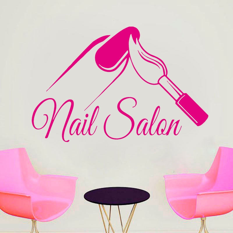 Nail Salon Shop Wall Decal Man - Interior Design Nail Salon avis et prix