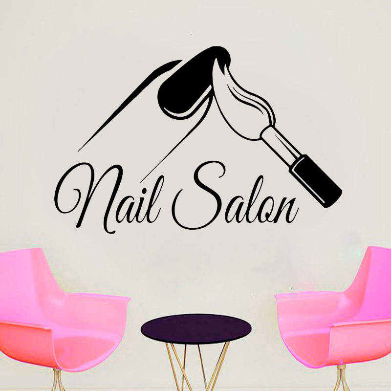Nail Salon Shop Wall Decal Man - Interior Design Nail Salon avis et prix