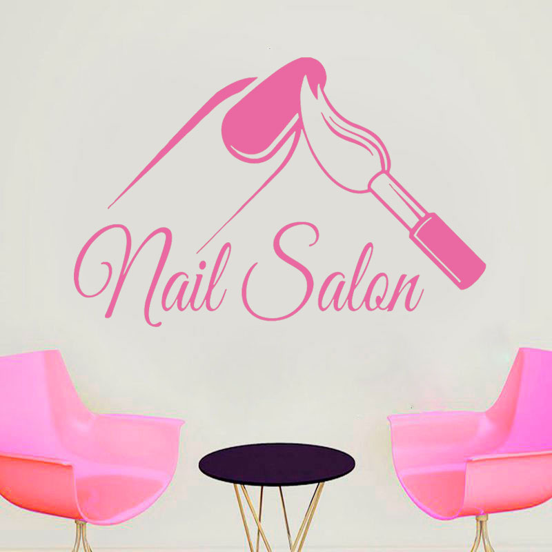 Nail Salon Shop Wall Decal Man - Interior Design Nail Salon avis et prix