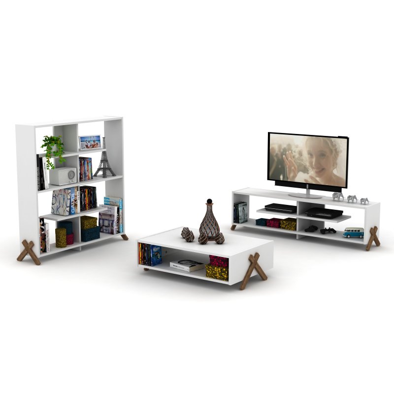 HT Design Kipp Cross Legs Wood - Interior Design White And Wood avis et prix