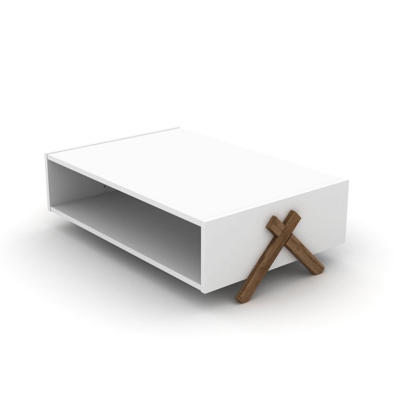 HT Design Kipp Cross Legs Wood - Interior Design White And Wood avis et prix