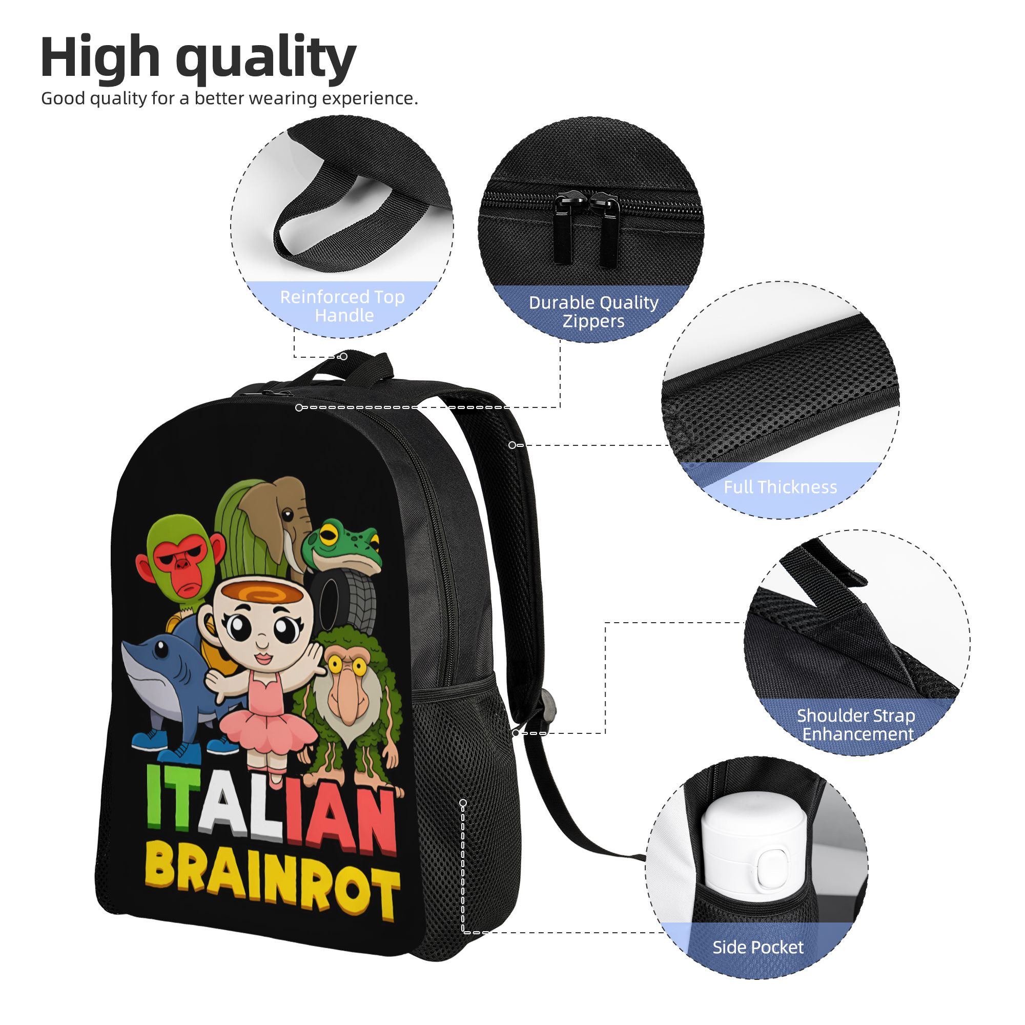 Italian Brainrot Backpack  Lei - Interior Design University avis et prix