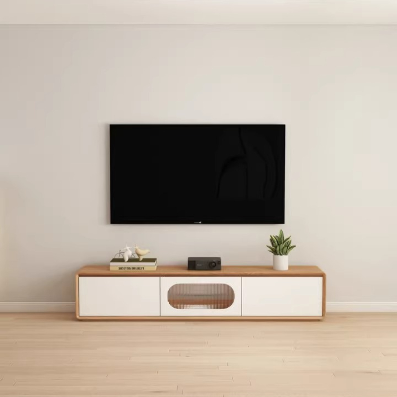 Designer Accessories Tv Cabine - Interior Design White And Wood avis et prix