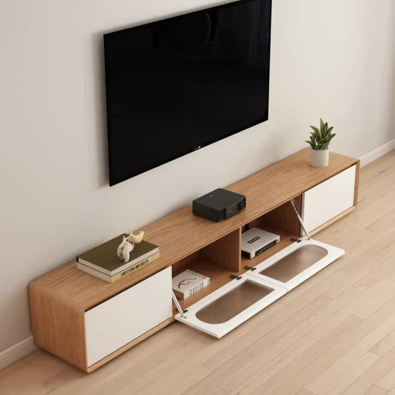 Designer Accessories Tv Cabine - Interior Design White And Wood avis et prix