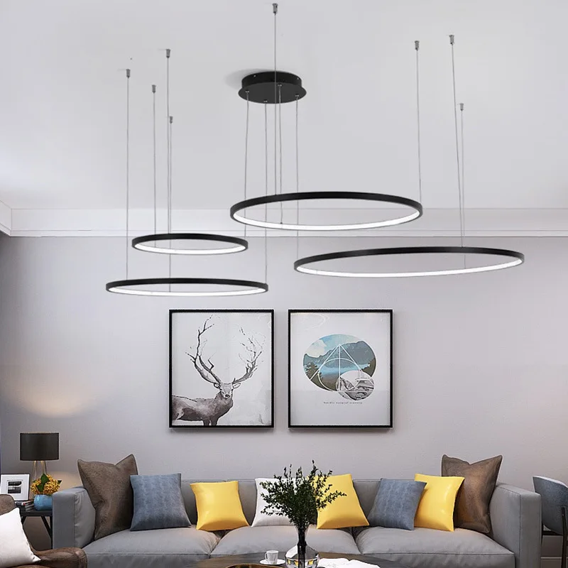 Modern LED Circle Rings Chande - Interior Design Remote avis et prix