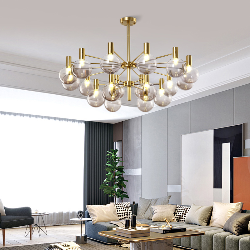 Luxury glass ball chandelier s - Interior Design Of Cafe avis et prix
