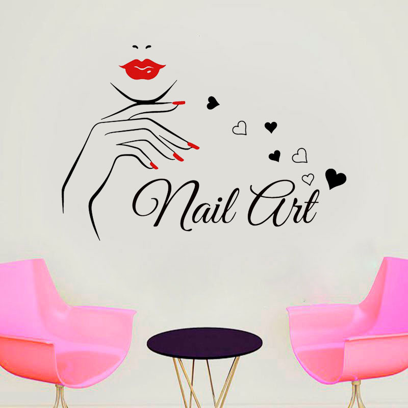 Nail Art Wall Sticker Vinyl Ho - Interior Design Nail Salon avis et prix