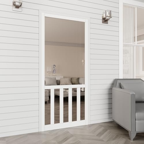 36x80 White Wood Screen Door P - Interior Design White And Wood avis et prix