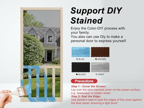 36x80 White Wood Screen Door P - Interior Design White And Wood avis et prix