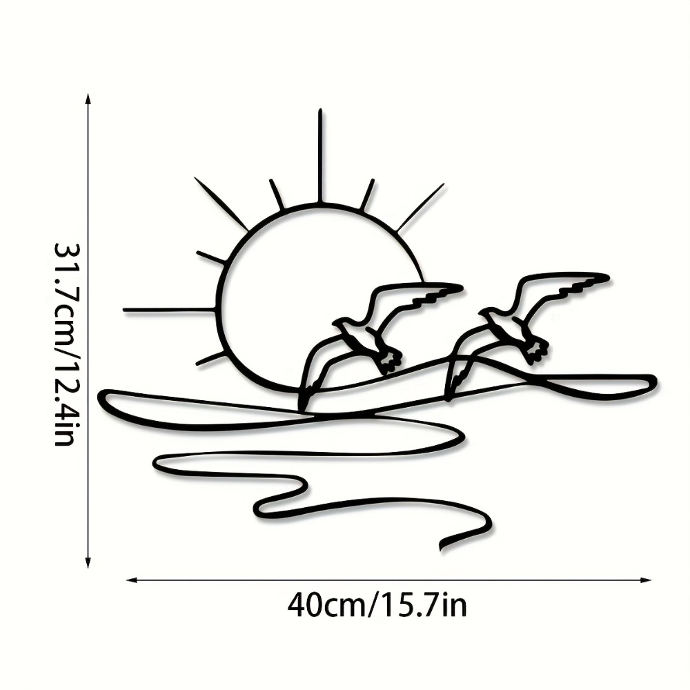 Sunrise Seagull Iron Metal Wal - Interior Design Of House avis et prix