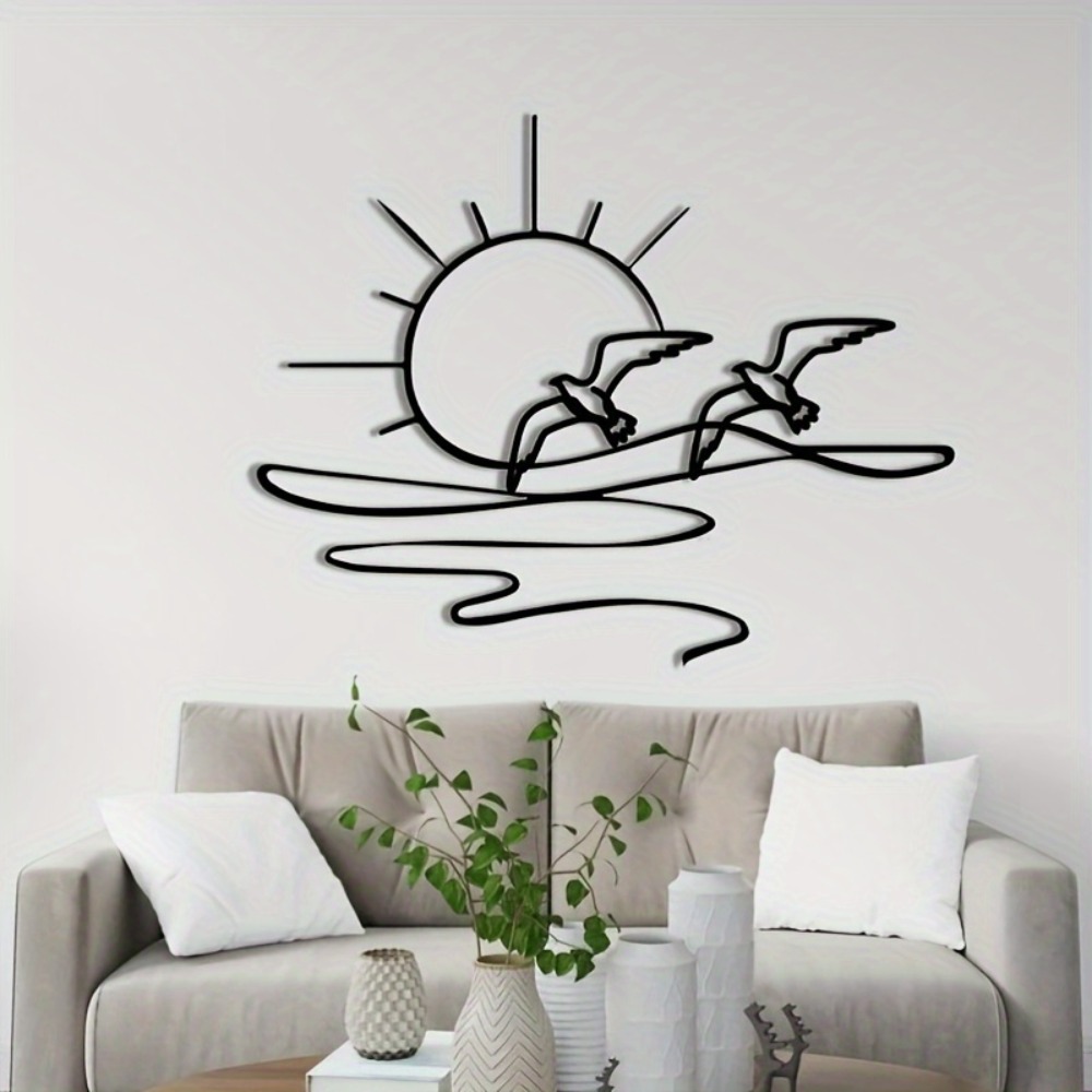 Sunrise Seagull Iron Metal Wal - Interior Design Of House avis et prix