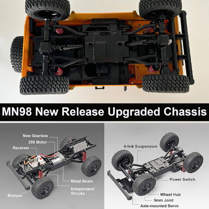 1/12 4WD RC Crawler MN98 MN99s - Interior Design Remote avis et prix