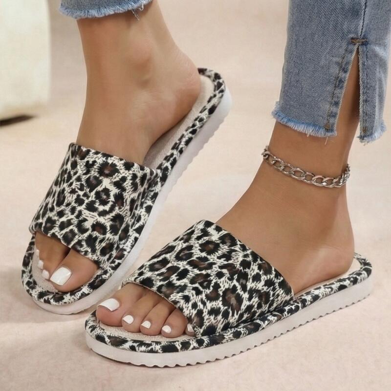Linen Leopard Women's Slippers - Linen Roller Blind avis et prix