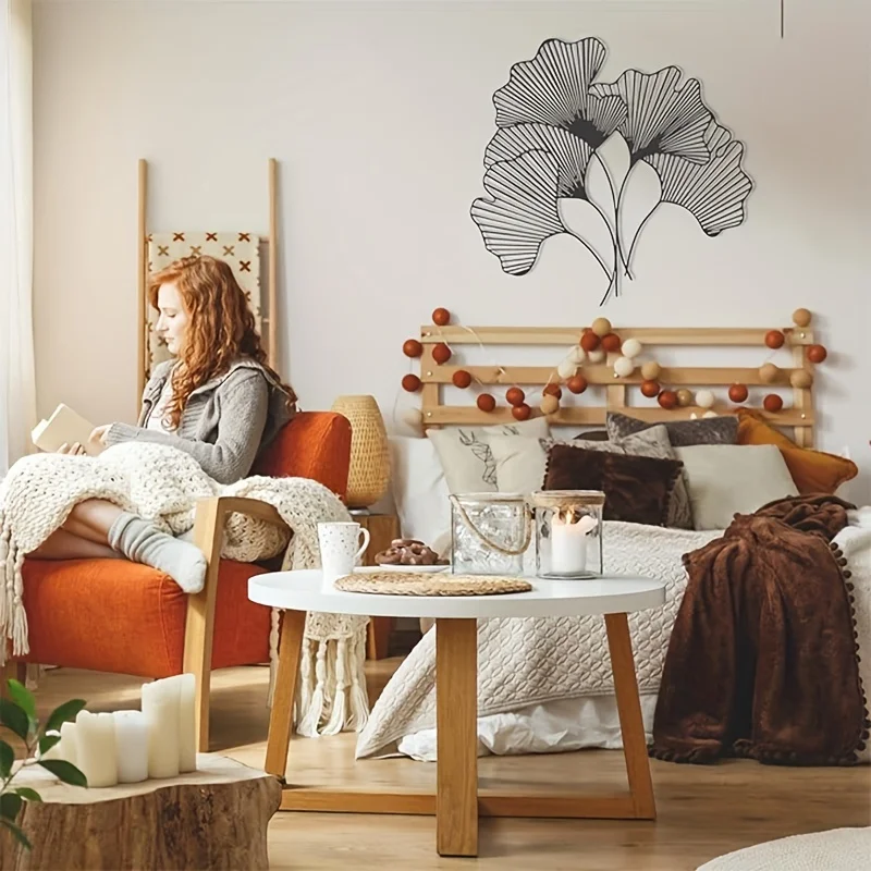 Ginkgo Leaf Wall Decoration Me - Interior Design Of Cafe avis et prix