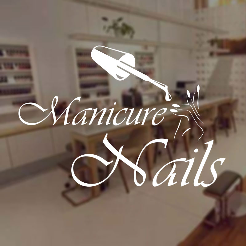 Wall Decal Manicure Vinyl Wind - Interior Design Nail Salon avis et prix