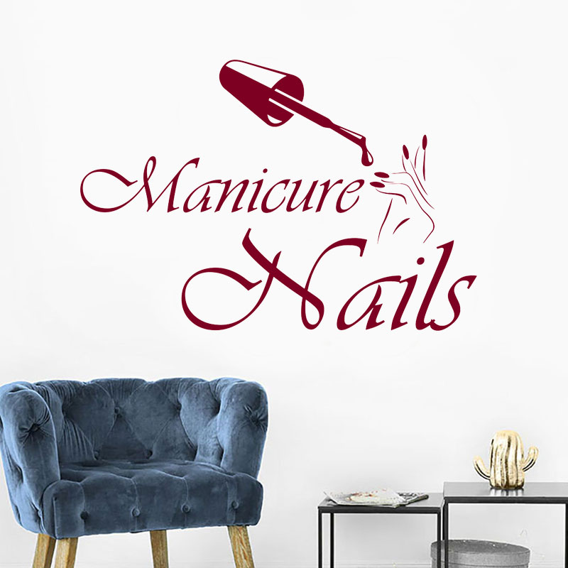 Wall Decal Manicure Vinyl Wind - Interior Design Nail Salon avis et prix