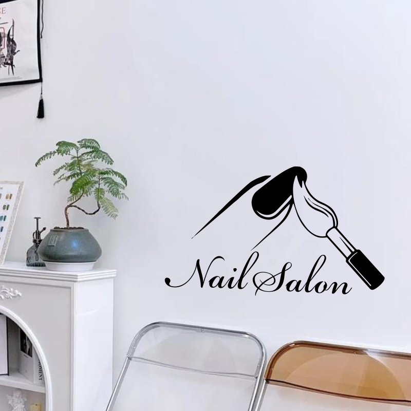 Nail Salon Shop Wall Decal Man - Interior Design Nail Salon avis et prix