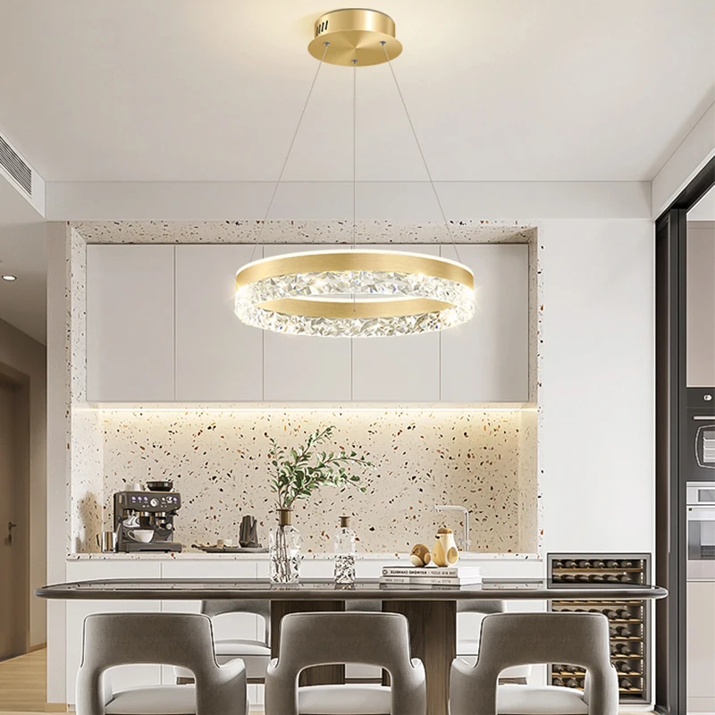 Modern Luxury Crystal LED Pend - Interior Design Kitchen And Living Room avis et prix