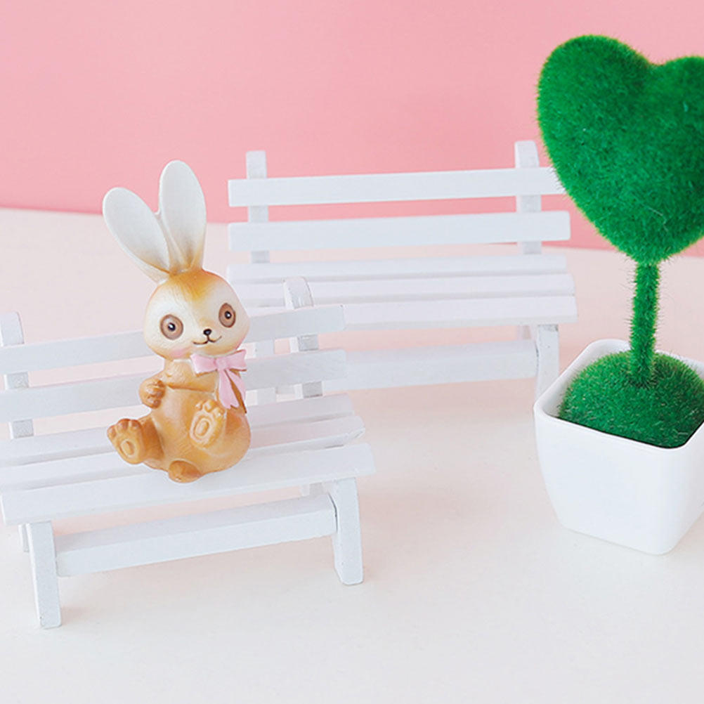 6Pcs Wooden Mini Bench Ornamen - Interior Design Of Cafe avis et prix